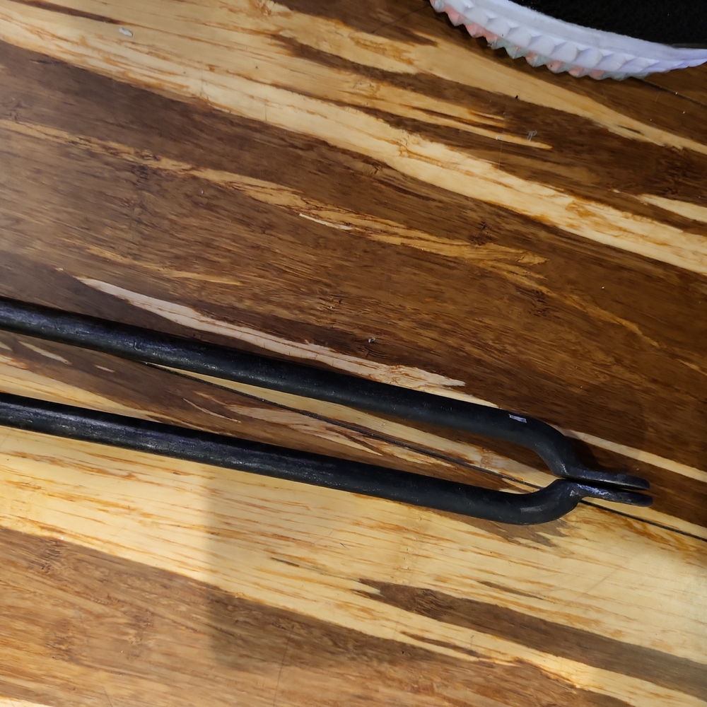 Hand Forged iron and Bronze Swan Antique Fire Tongs 26" - Picture 7 of 10